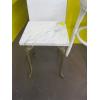 Image 3 : WICKER STOOL/STAND & A MARBLE TOP STAND