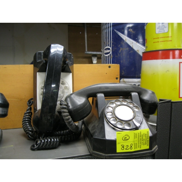BAKELITE & BLACK WALL MOUNT TELEPHONE