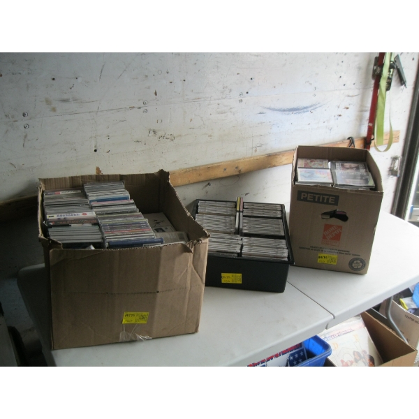 2 BOXES & 1 TOTE OF CDs