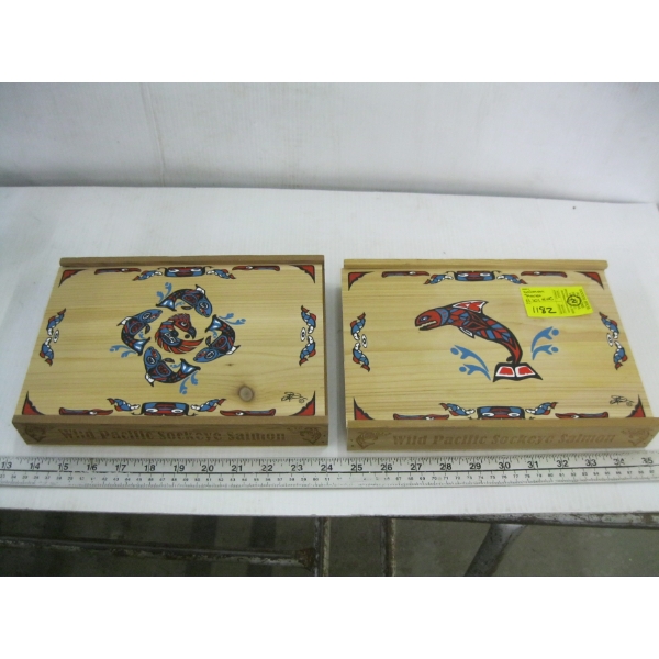 2 WILD SALMON BOXES - "SALMON" & "THE RAVEN"