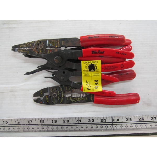 4 BLUEPOINT SNAP RING PLIER SETS & SET OF WIRE CUTTERS