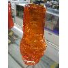 Image 2 : WHITEFRIARS GLASS HOOP VASE BY GEOFFREY BAXTER - TANGERINE #9680