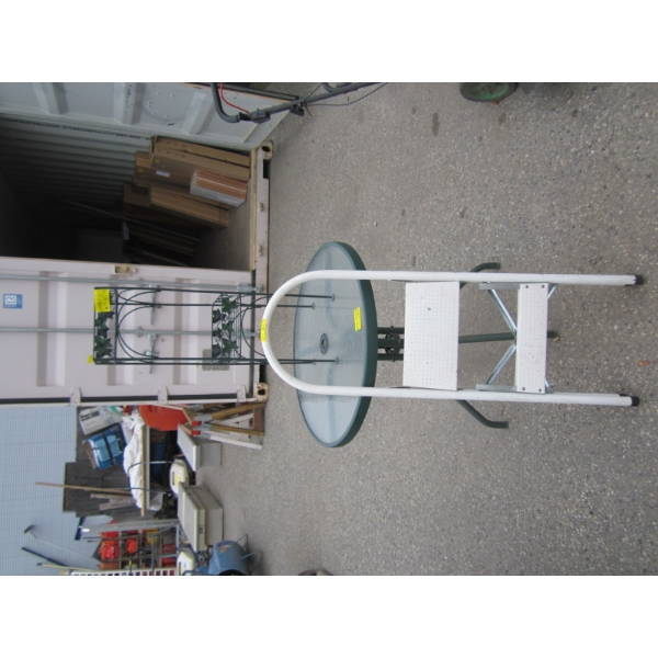 2 STEP LADDER, PLANT STAND & PATIO TABLE