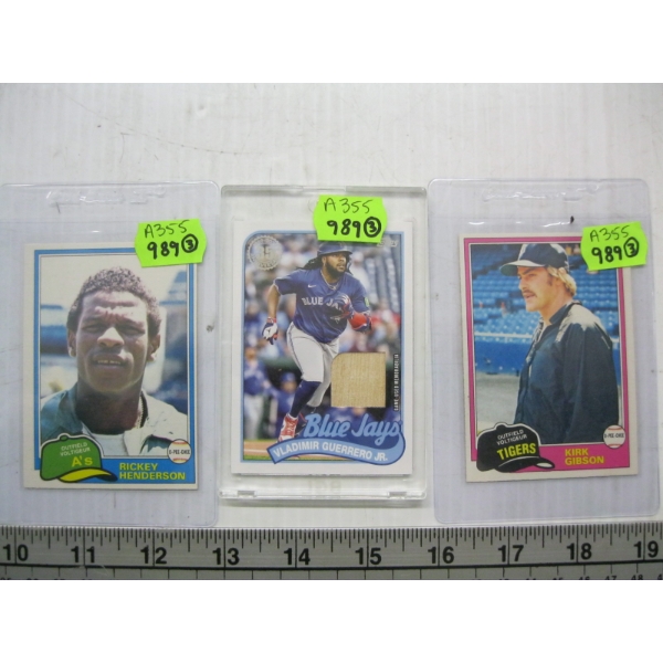 3 BASEBALL CARDS