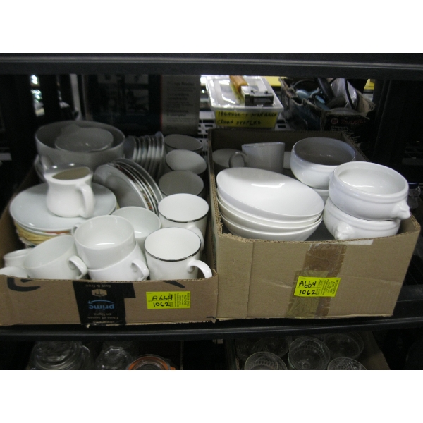 2 FLATS OF DISHWARE