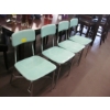 Image 1 : 4 VINTAGE TURQUOISE CHAIRS