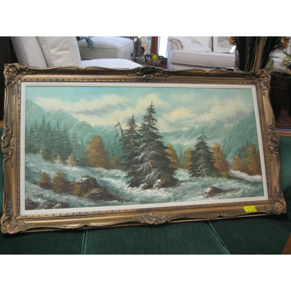 LG. FRAMED PAINTING