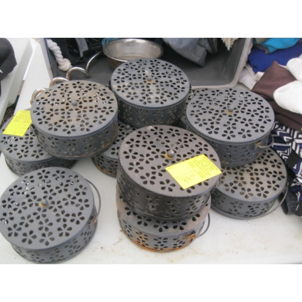 ASST. ROUND TIN CANDLE HOLDER CONTAINERS