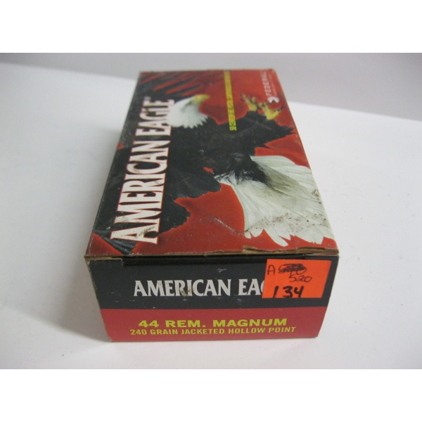 AMERICAN EAGLE .44 REM. MAGNUM 240GRS JACKETED HOLLOW POINT|1X50 CENTERFIRE PISTOL CARTRIDGES