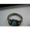 Image 3 : 2 SILVER & TURQUOISE RINGS, SZ 6 & 8.5