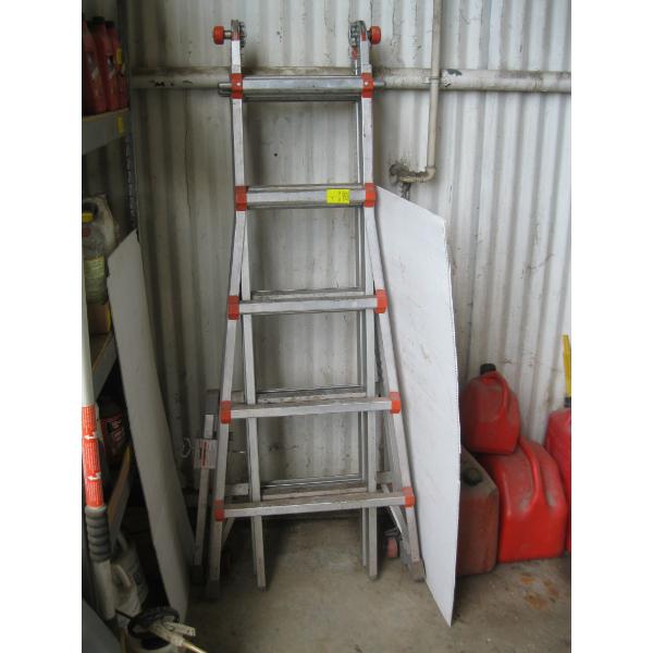 MULTI PURPOSE ADJUSTABLE ALUMINUM STEP/EXTENSION LADDER