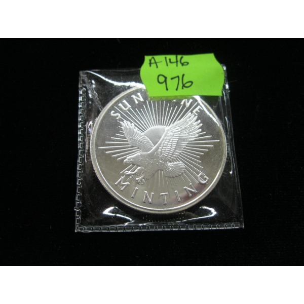 1 OZ. SUNSHINE MINTING .999 SILVER COIN (TAX EXEMPT)