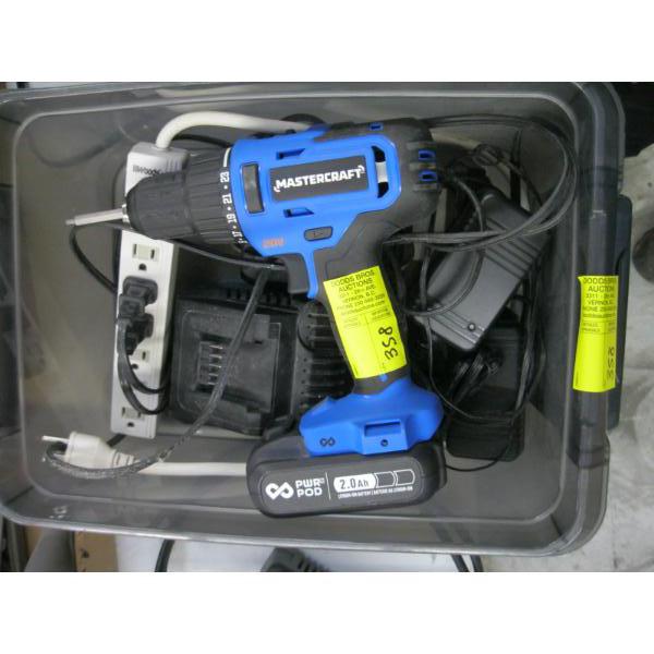 MASTERCRAFT 20V LITHIUM CORDLESS DRILL W/CHARGER