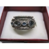 Image 3 : LADIES .925 SILVER RING W/MULTI STONES, 9G - SZ 8