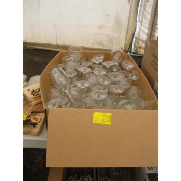 LG. BOX OF ASST. WINEGLASSES