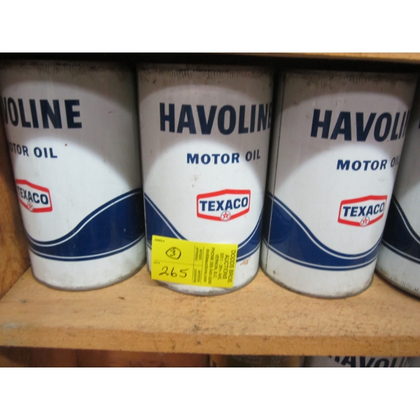 3 HAVOLINE TEXACO MOTOR OIL TINS
