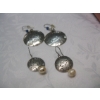 Image 3 : 2 PAIRS STERLING SILVER (.925) EARRINGS, 16G