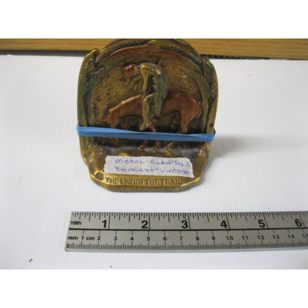 PAIR OF METAL BOOKENDS