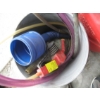 Image 2 : LOT OF MISC. - 2 FUEL CONTAINERS, SIPHON HOSE, FUNNELS, ETC.