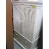Image 2 : LG. WHITE LOUVERED DOOR ENTERTAINMENT CABINET W/2 DRAWERS
