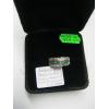Image 2 : LADIES 10KT BAND W/GREEN STONES, SM. DIAMONDS, 4.2G, SZ 6 1/2