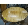 Image 2 : SOLID WOOD DINING TABLE W/4 WOODEN CHAIRS & 2 LEAVES