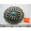 Image 1 : SILVER W/TURQUOISE NAVAJO BELT BUCKLE