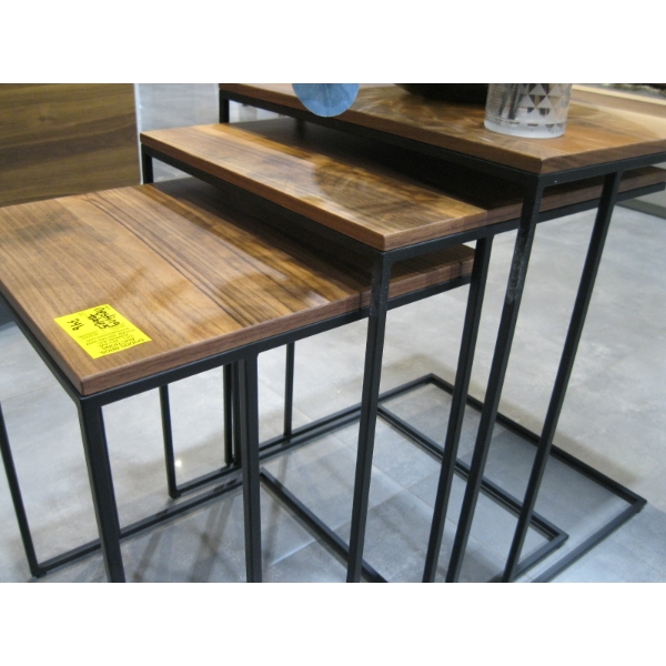 3 PIECE NESTING TABLES W/BLACK LEGS