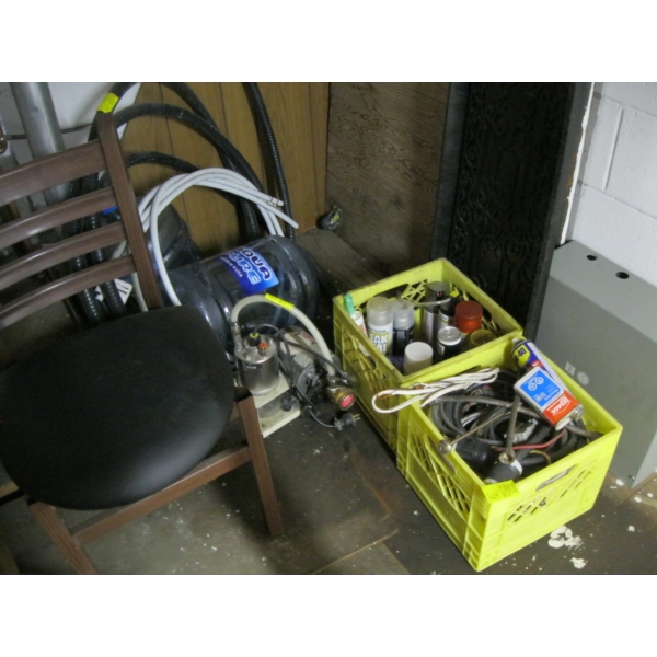 MISC. CLEANERS, WIRING, PUMP, ETC.