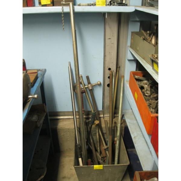 LG. BIN OF ASST. PULLER RODS, ETC.