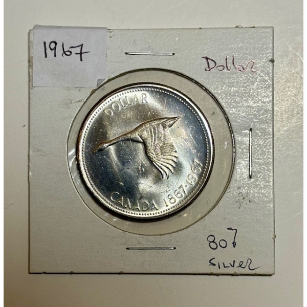 1967 CDN SILVER (80%) DOLLAR