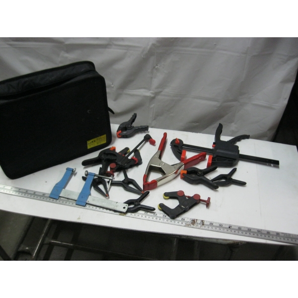 MISC. ITEMS & BLACK CASE W/ASST. ITEMS