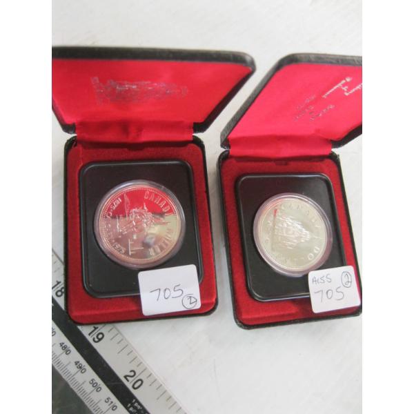 2 CDN 50% SILVER $1 COINS