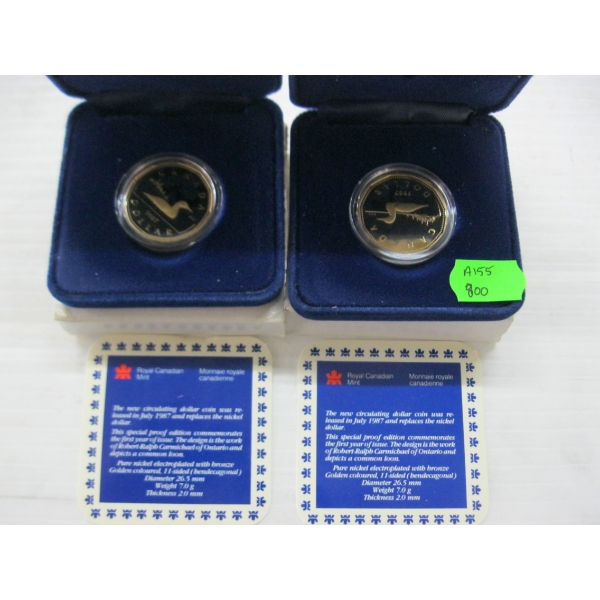 2 CASED 1987 LOONIES