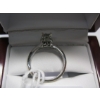 Image 4 : LADIES 14KT WHITE GOLD DIAMOND RING W/12 SMALLER DIAMONDS AROUND COLLAR, 50CTS, W/A $4,635 - SZ 4.5
