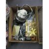 Image 3 : 3 BOXES OF MISC. CANDLES, FLAT GLASSWARE, UTENSILS, ETC.