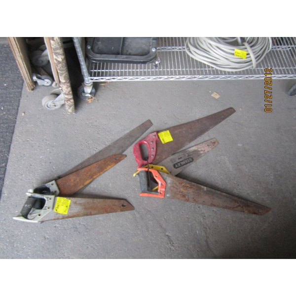 2 BUNDLES OF HANDSAWS