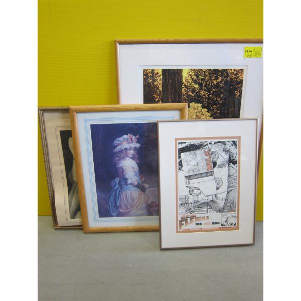 4 VARIOUS FRAMED PICTURES