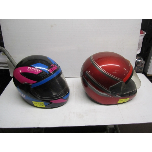 2 MOTORCYCLE HELMETS