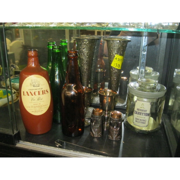 ASST. COLLECTABLE BOTTLES, VASES, ETC.