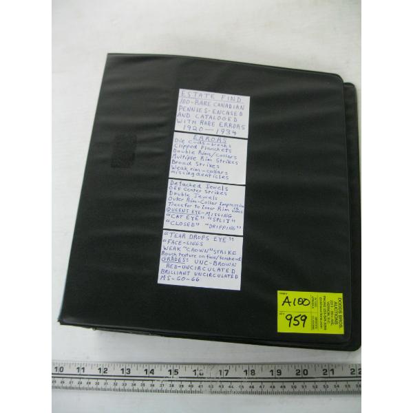 BINDER OF RARE CDN PENNIES, DIE CUTS, ETC.