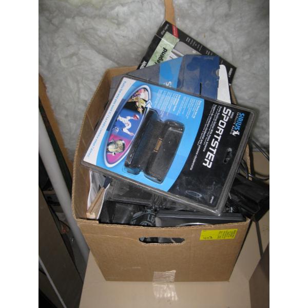 ASST. SIRRIUS SATELLITE RADIO PARTS/PIECES, CD PLAYERS, SPEAKERS, ETC.