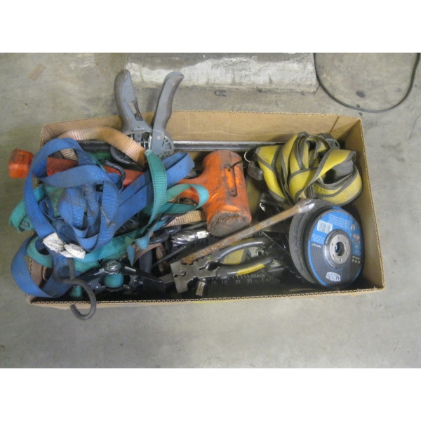 MISC. CLAMPS, TOOLS, TIE DOWN STRAPS, ETC.