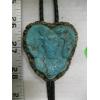 Image 1 : TURQUOISE & SILVER NAVAJO BOLO TIE W/RAMS HEAD