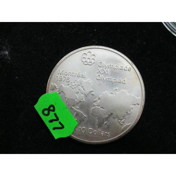 1976 OLYMPIC $10 SILVER COIN, .925