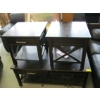 Image 1 : 3 PIECE DARK WOOD COFFEE TABLE & END TABLES