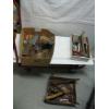 Image 1 : 3 BOXES OF MISC. TOOLS, AXE HEADS, HAMMERS, PIPE WRENCHES, ETC.