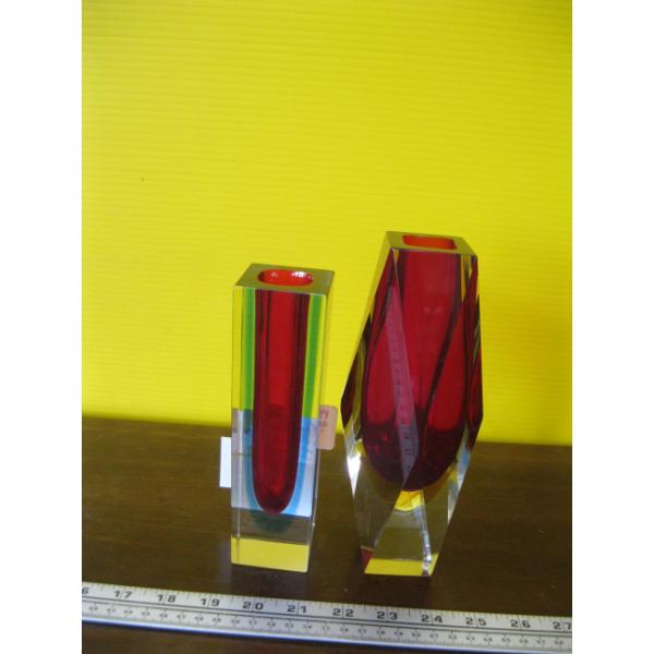 2 MURANO SAMEROSA ITALIAN VASES