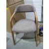 Image 1 : REDDISH UPHOLSTERED WOOD FRAME DINING CHAIR