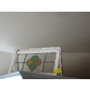 Image 1 : LEADED GLASS VINTAGE WINDOW W/METAL FRAME